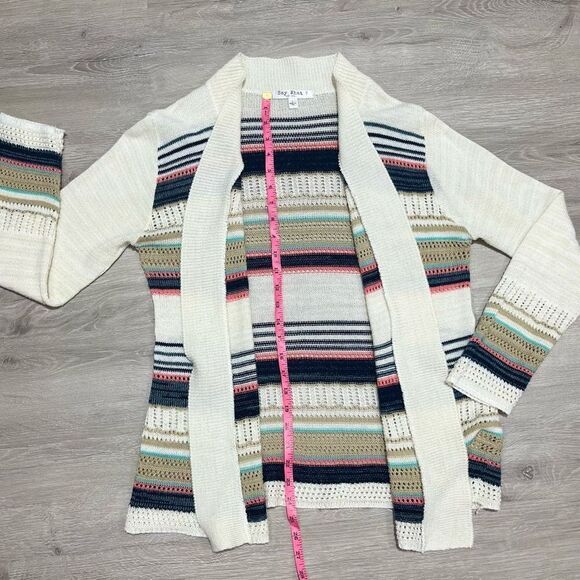 Say What  Fair Isle Knit Cardigan Open Sweater Womens Sz L - Picture 13 of 16